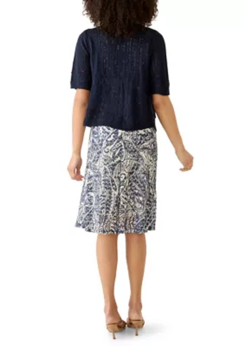 Women's Lace Mesh Knit Shrug Jacket