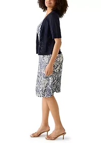 Women's Lace Mesh Knit Shrug Jacket