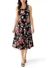 Women's Cowl Neck Midi Dress