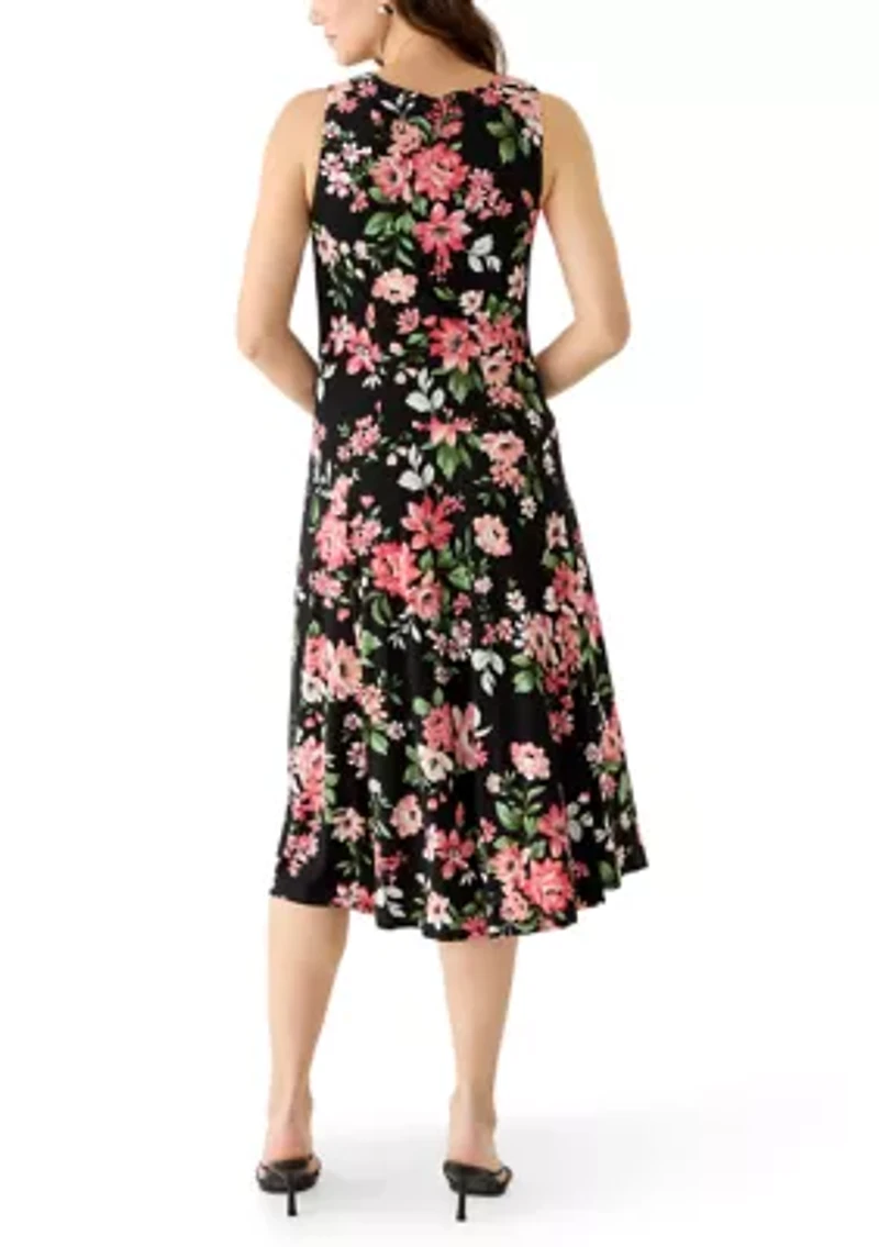 Women's Cowl Neck Midi Dress