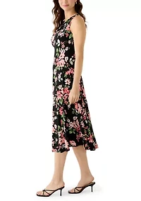 Women's Cowl Neck Midi Dress