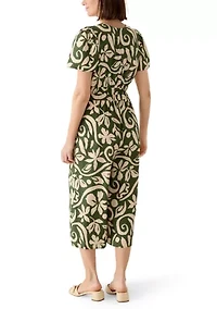 Women's V-Neck Printed Jumpsuit