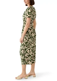 Women's V-Neck Printed Jumpsuit