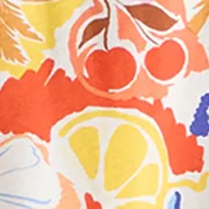 Women's Short Sleeve Printed A-Line Dress