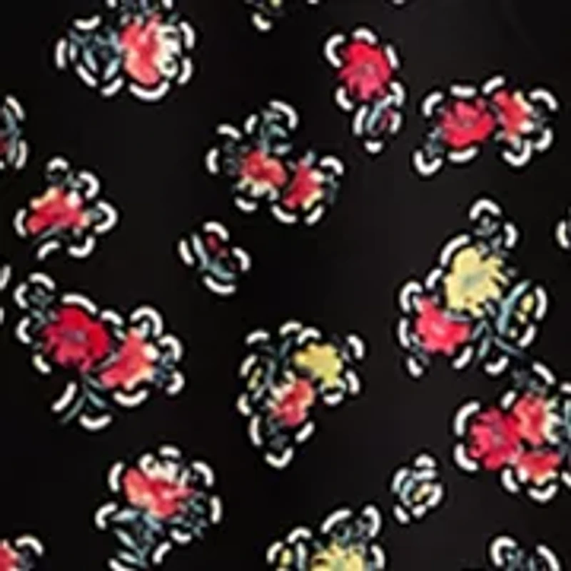 Women's Ditsy Floral Print Shift Mini Dress