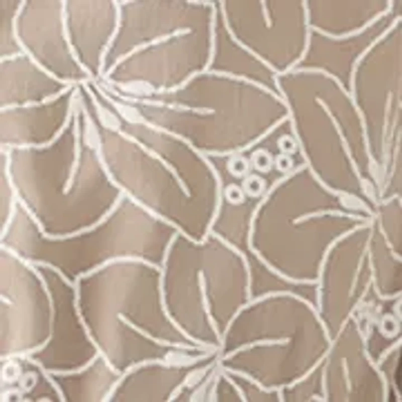 Women's Sleeveless Embroidered Crepe A-Line Dress