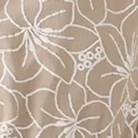 Women's Sleeveless Embroidered Crepe A-Line Dress