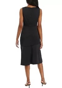 Women's Sleeveless Cowl Neck Midi Dress