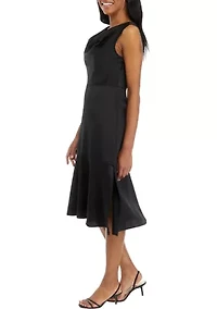 Women's Sleeveless Cowl Neck Midi Dress