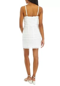 Women's Spaghetti Strap Lace Mini Dress