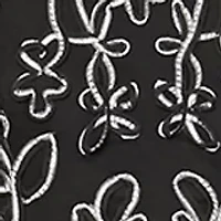 Women's Embroidered Soutache Dress with Sheer Yoke