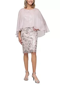 Women's Short Embroidered Sheath Dress