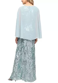 Women's Long Embroidered Sequins Dress