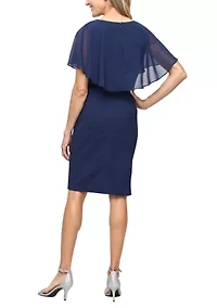 Women's Short Glitter Knit Sheath Dress