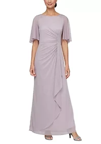 Women's Long Glitter Mesh Dress
