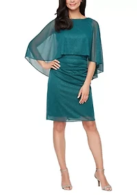 Women's Short Glitter Overlay Dress