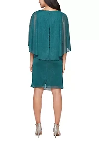 Women's Short Glitter Overlay Dress