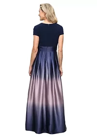 SS SLV OMBRE GOWN