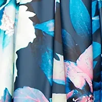 Women's Printed Satin High Low Dress