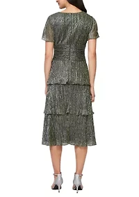 Women's Tea-Length Tier Dress