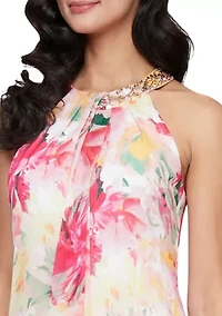 Women's Beaded Halter Neck Maxi Dress