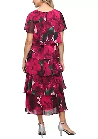 Women's Long Printed Tier Dress