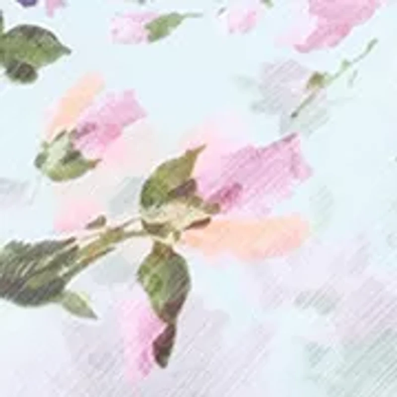 Women's Tea Length Printed Chiffon Dress