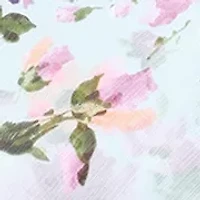 Women's Tea Length Printed Chiffon Dress