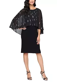 Women's Short Foil Overlay Dress