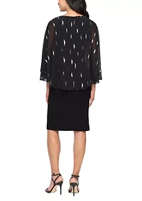 Women's Short Foil Overlay Dress