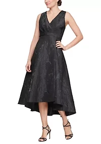 Surplice Hi-Low Dress