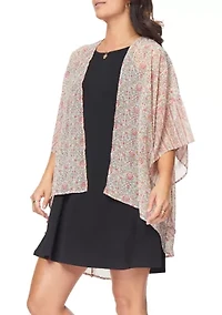 Juniors' Sleeveless Kimono Dress