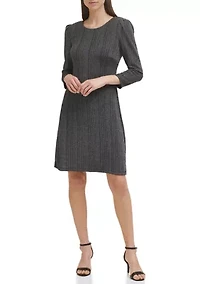 Women's Metallic Knit Sheath Dress