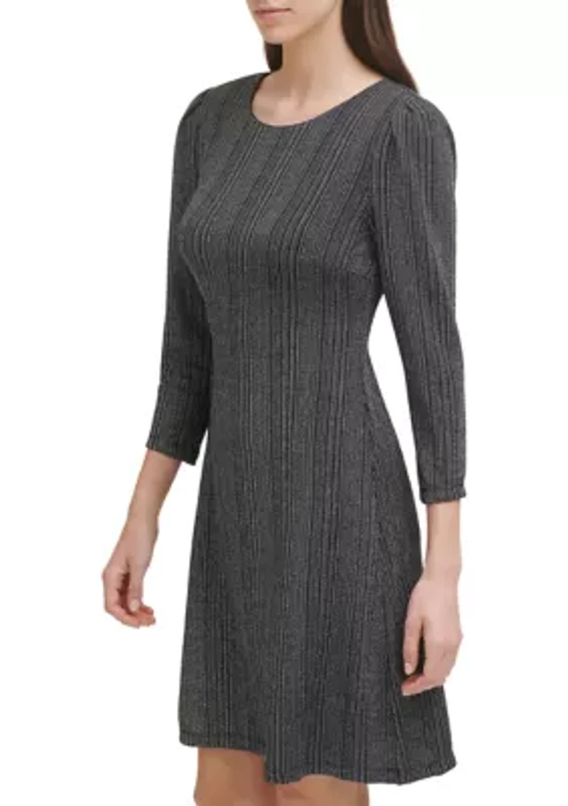 Women's Metallic Knit Sheath Dress