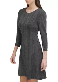 Women's Metallic Knit Sheath Dress