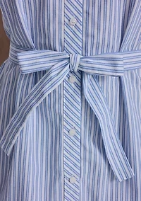 Women's Striped Cotton Mini Shirtdress