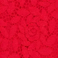 Women's Long Sleeve Smocked Neck Lace Shift Dress