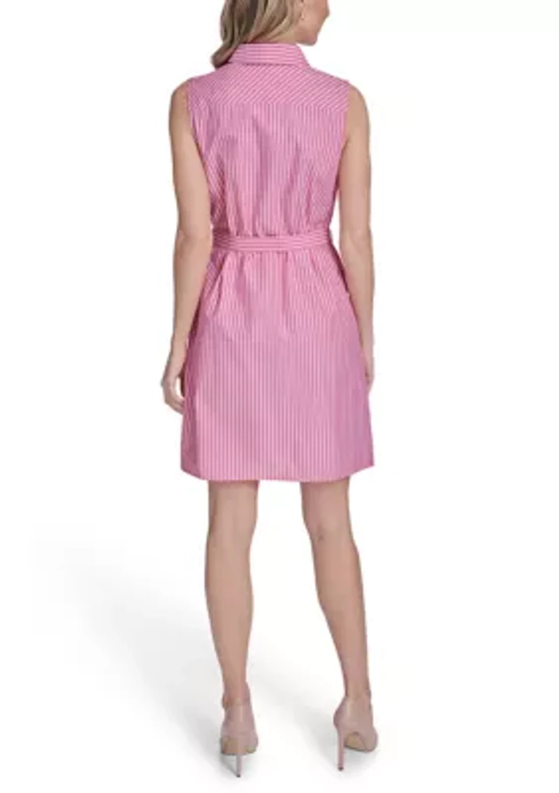 Women's Sleeveless Short Shirtdress