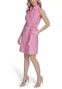Women's Sleeveless Short Shirtdress