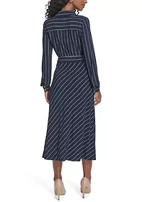 Women's Long Sleeve Print Shirtdress