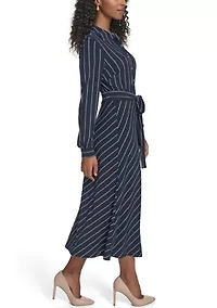 Women's Long Sleeve Print Shirtdress