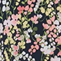 Women's Chiffon Flutter Sleeve Jersey Shift with Double Hem Flounce