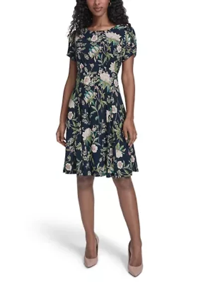 Women's Tulip Sleeve Empire Dress