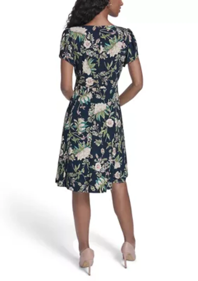 Women's Tulip Sleeve Empire Dress