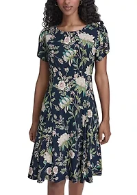 Women's Tulip Sleeve Empire Dress