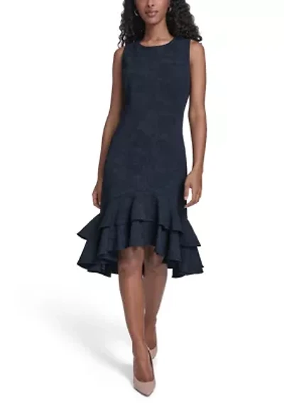 Women's Double Flounce Hi-Lo Fitted Chemise