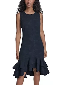 Women's Double Flounce Hi-Lo Fitted Chemise