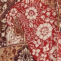 Plus Long Sleeve Tie Neck Paisley Chiffon Midi Dress