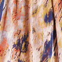 Women's Long Sleeve V-Neck Print Chiffon A-Line Dress