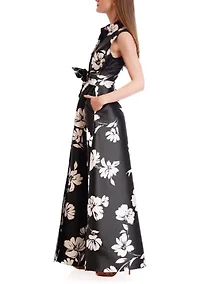 Women's Sleeveless Shirt Dress Gown